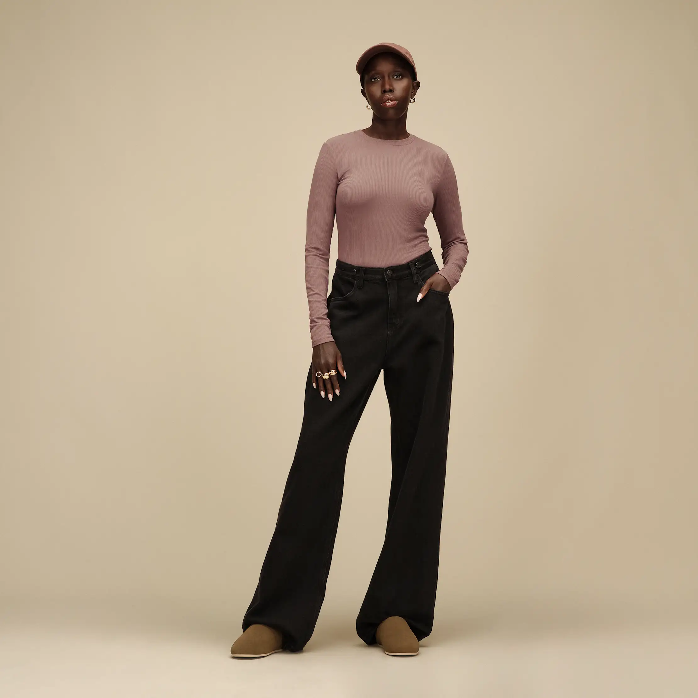 Women's Aidelene Long Sleeve Rib Tee - Image 4